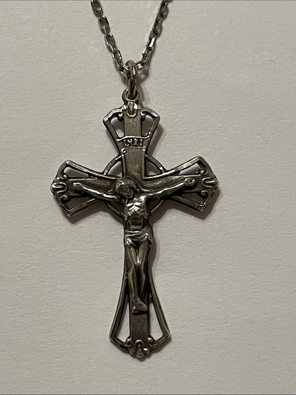 Sterling Silver Crucifix Pendant Necklace